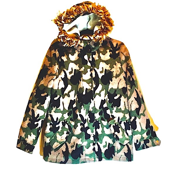 F21 LA | Camo Winter Utility Coat |  Sherpa Lined Faux Fur Hood | Size Medium - Picture 9 of 14